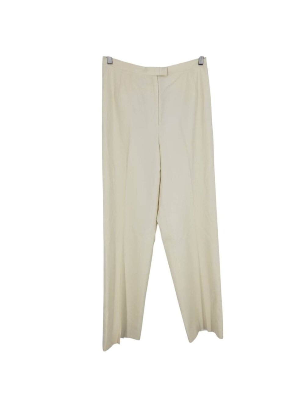 Lafayette 148 Size 10 Ivory Wool Lined Straight Leg Pants Minimal Quiet Luxury